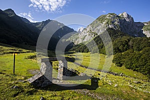 Summer in Uelhs Deth Joeu waterfall, Val D Aran, Spain