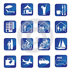 Summer vacation buttons