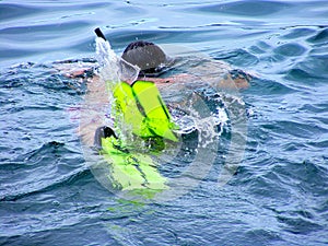 Summer vacation combined with diving by the Adriatic Sea, Rovinj, Croatia