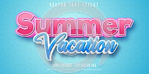 Summer vacation editable text effect