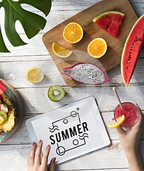 Summer Vacation Fun Fresh Concept