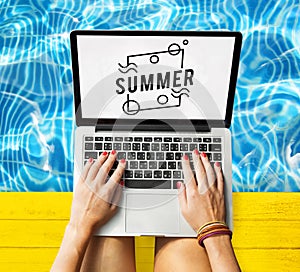 Summer Vacation Fun Graphics Concept