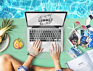 Summer Vacation Fun Technology Concept