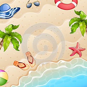 Summer vacation illustration.