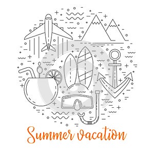 Summer vacation illustration