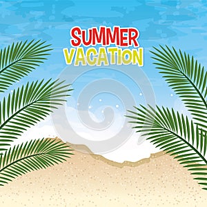 Summer vacation seascape scene