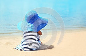 Summer, vacation, travel and people concept - pretty little girl