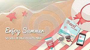 Summer vacations banner