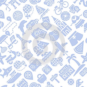 Summer vacations icons pattern