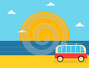 Summer vacations travel concept banner