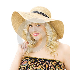 Summer vacations - woman wearing straw hat