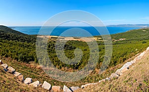 Summer Varano lake, Gargano, Puglia, Italy