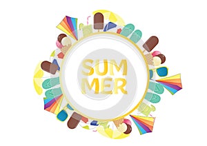 Summer vector banner design