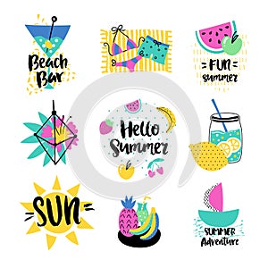 Summer vector elements collection