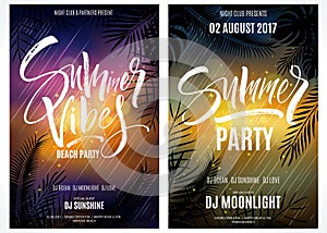 Summer Vibes Beach Party posters