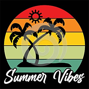Summer Vibes, family vacation Typography design