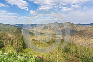 Summer View of Altai, Russia. Altai Republic is one of Russia`s ethnic republics. Altay