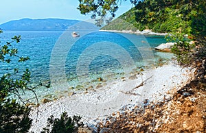 Summer view of Antisamos beach (Greece, Kefalonia).
