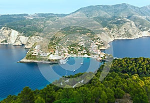 Summer view of Assos peninsula (Greece, Kefalonia).