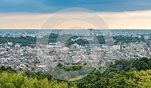 Summer view of beautiful and historic Kanazawa, Japan.