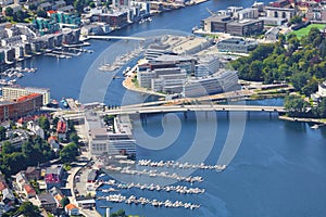 Summer view of Bergen, Norway