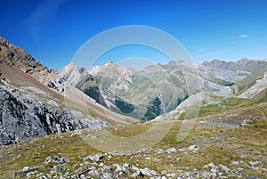 Summer view of the central Pyrenees.