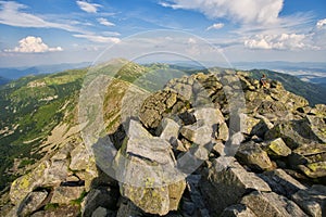 Summer view from Chopok mountain in Low Tatras