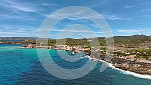 Summer View of the Ibiza West Coast at Cala Bassa