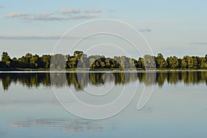 Summer view of the lake shore