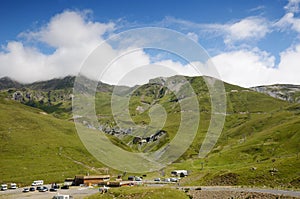 Summer view from the pass of Tourmalet in Pyrenees