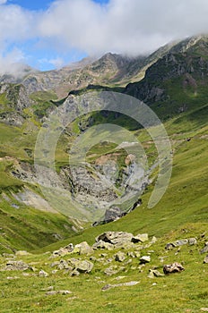 Summer view from the pass of Tourmalet in Pyrenees photo