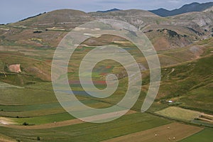 Summer view of Pian Piccolo near Castelluccio di Norcia