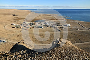 Summer view of Resolute Bay, Nunavut, Canada