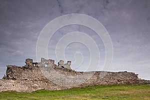 Summer view of the ruins of ancient castle in Kremenets, Ternopil Region, Ukraine