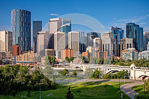 Summer views of Calgary Alberta along the Bow RiverSummer views of Calgary Alberta along the Bow River
