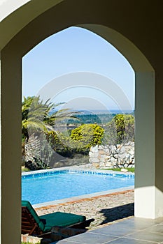 Summer villa swimming pool