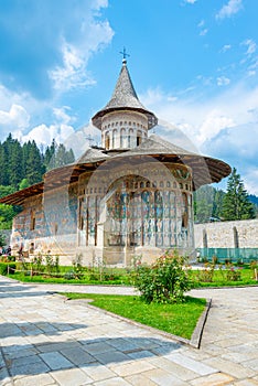 Summer at the Voronet monastery in Romania