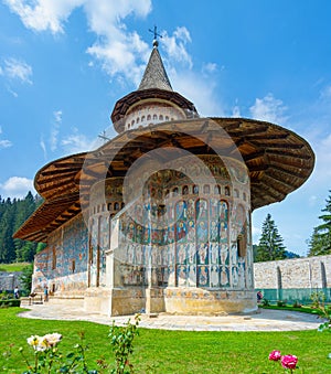 Summer at the Voronet monastery in Romania