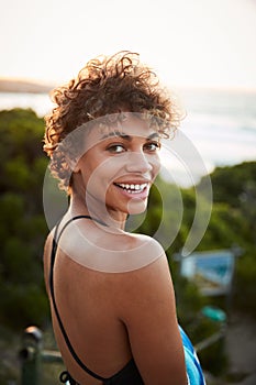 Summer is waiting. Portrait of a beautiful young woman spending the day outdoors on a sunny day.