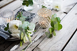 Summer wedding table decoration