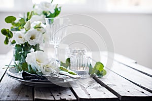 Summer wedding table decoration