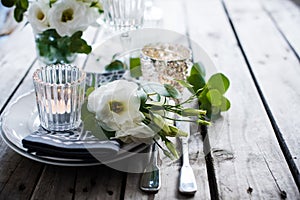 Summer wedding table decoration