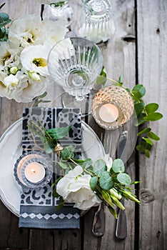 Summer wedding table decoration