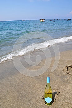 summer Wine on the beach Ischia Italy