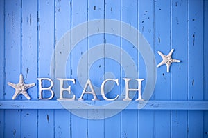 Summer Wood Beach Starfish Background