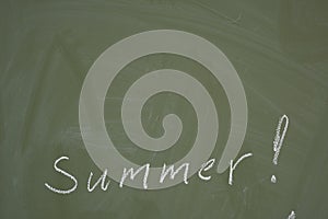 Summer written on the School desk