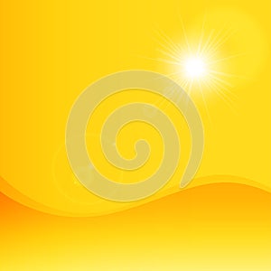 Summer yellow with sun shine ray background ()