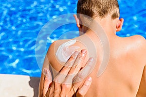 In summer you have to apply high factor sunscreen on the skin to protect it from the sun`s rays and burns