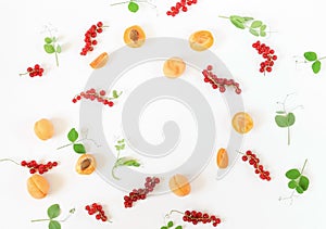 Summer yummy fruits, berry background, food colors pattern background