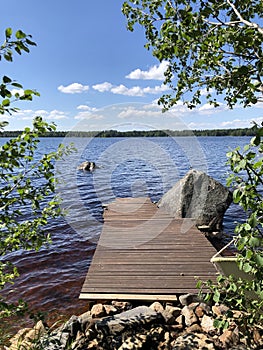 Summercottage pier in western Finland